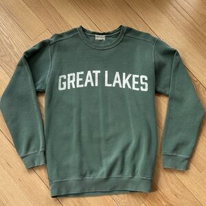 Great Lakes crew neck sweatshirt. Size small. Teal.